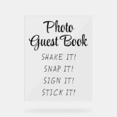 シンプルモダン可愛い写真案内看板 アクリルサイン (正面)