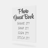 シンプルモダン可愛い写真案内看板 アクリルサイン (傾斜)