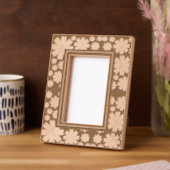 シンプルモダン可愛い花柄 レーザー彫刻フレーム (左)