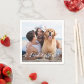 シンプルモダン可愛おもしろいいペットド結婚ッグ スタンダードカクテルナプキン (インサイチュ)