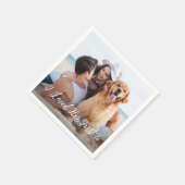 シンプルモダン可愛おもしろいいペットド結婚ッグ スタンダードカクテルナプキン (角)