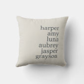 シンプルモダン名グレー クッション (裏面)