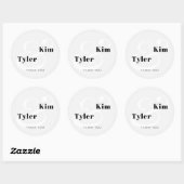 シンプルモダン名モノグ感謝していラ結婚ム ラウンドシール (シート)