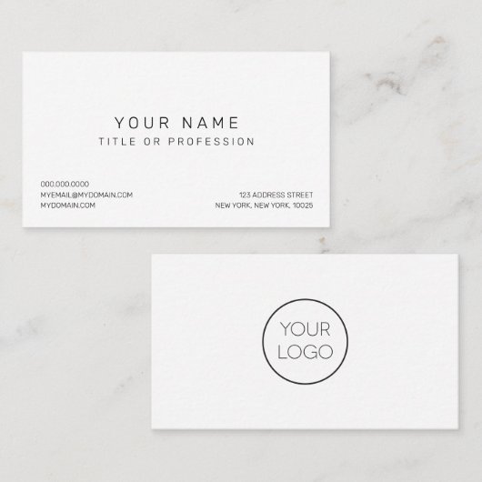 米スタンダード 8.89cm x 5.08cm名刺 (正面/裏面)