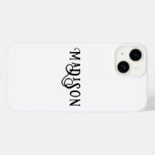シンプルモダン名前をカスタムする書 Case-Mate iPhoneケース (裏面 (横))