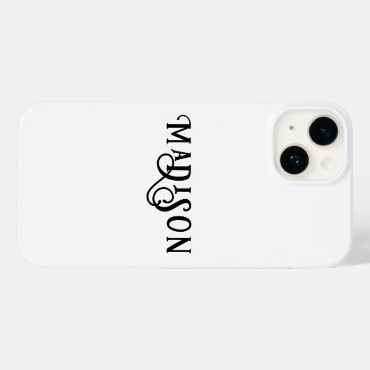 シンプルモダン名前をカスタムする書 Case-Mate iPhoneケース (裏面 (横))