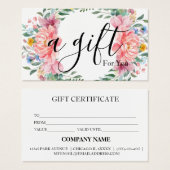 シンプルモダン商品券 (正面&裏面)