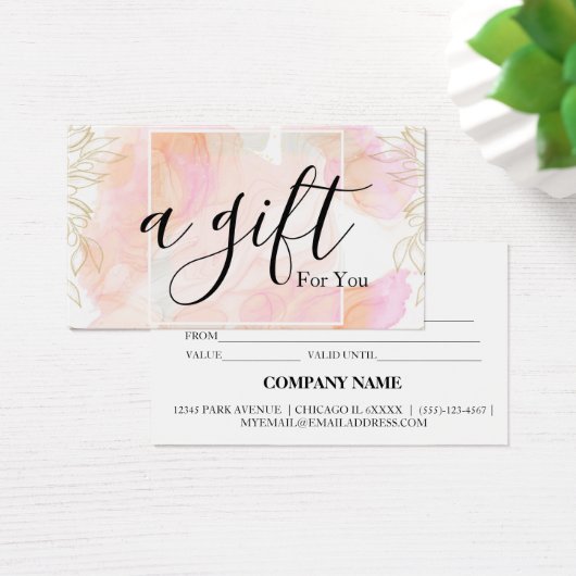 シンプルモダン商品券 (デスク)