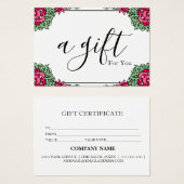 シンプルモダン商品券 (正面&裏面)