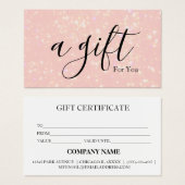 シンプルモダン商品券 (正面&裏面)