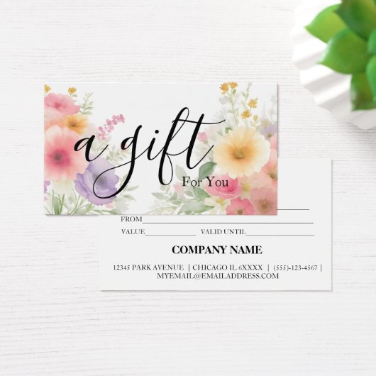 シンプルモダン商品券 (デスク)