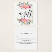 シンプルモダン商品券 (正面&裏面)