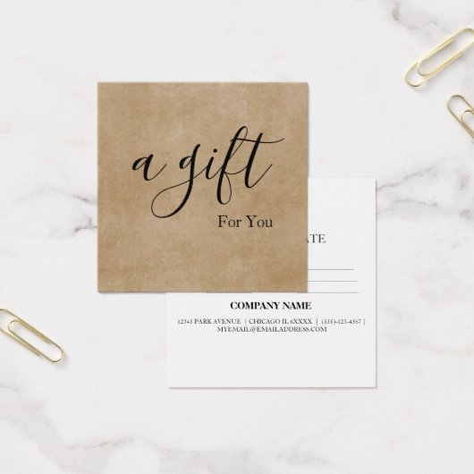 シンプルモダン商品券 (オフィス)