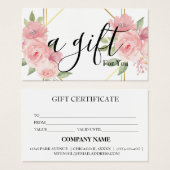 シンプルモダン商品券 (正面&裏面)