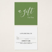 シンプルモダン商品券 (正面&裏面)