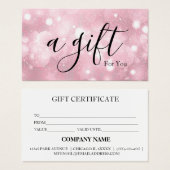 シンプルモダン商品券 (正面&裏面)