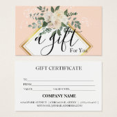 シンプルモダン商品券 (正面&裏面)