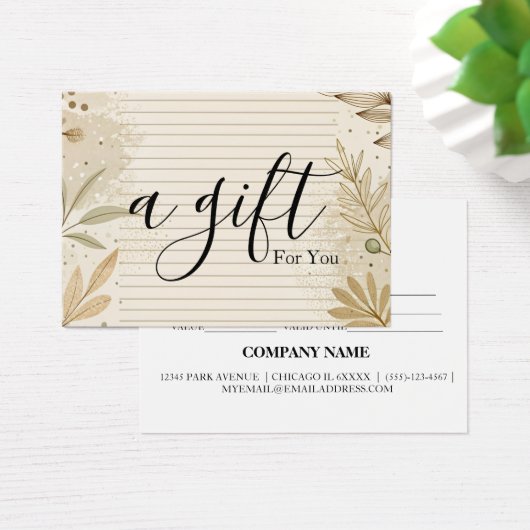 シンプルモダン商品券 (デスク)