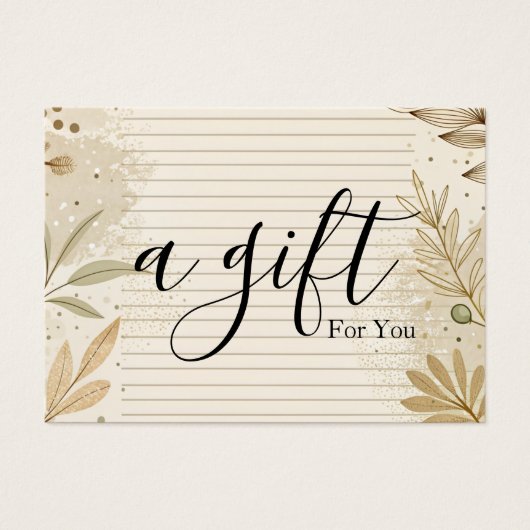 シンプルモダン商品券 (正面)