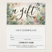 シンプルモダン商品券 (正面&裏面)