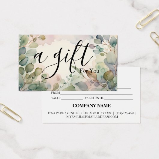 シンプルモダン商品券 (オフィス)