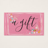 シンプルモダン商品券 (正面)