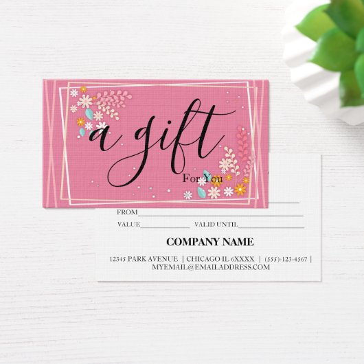 シンプルモダン商品券 (デスク)