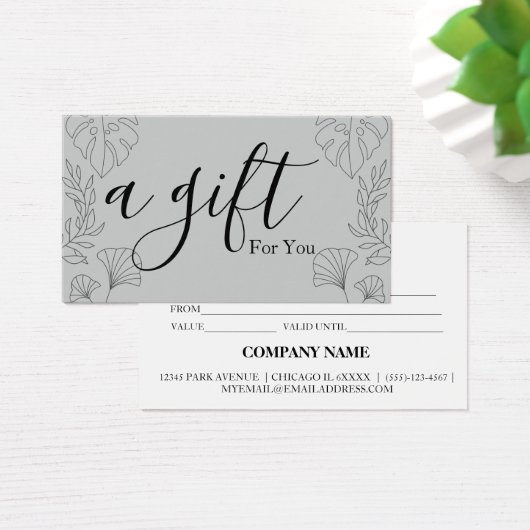 シンプルモダン商品券 (デスク)