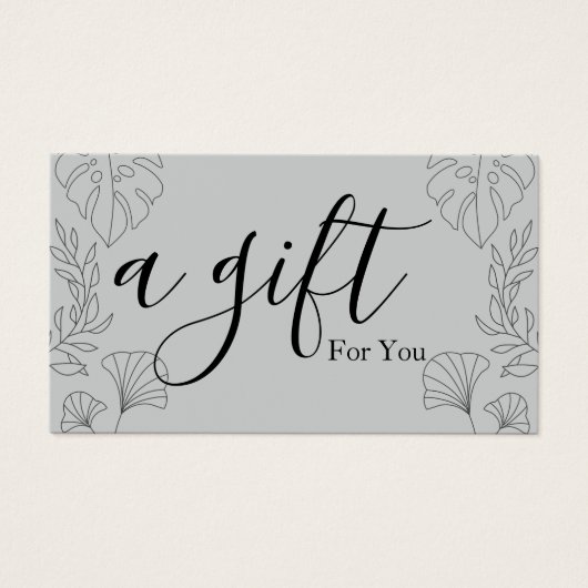 シンプルモダン商品券 (正面)