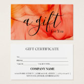 シンプルモダン商品券 (正面&裏面)