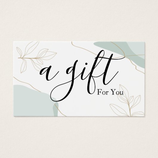 シンプルモダン商品券 (正面)