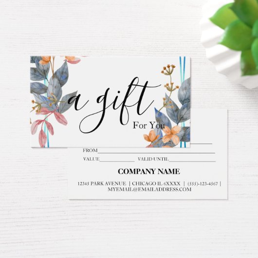 シンプルモダン商品券 (デスク)