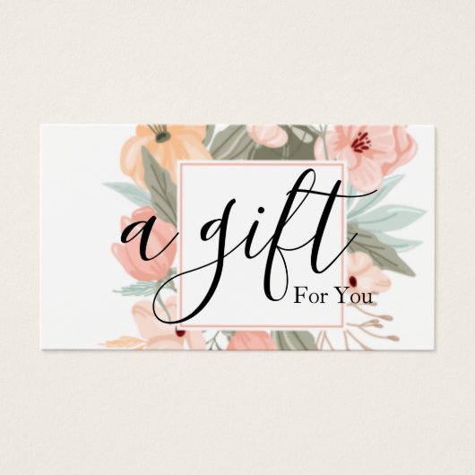 シンプルモダン商品券 (正面)