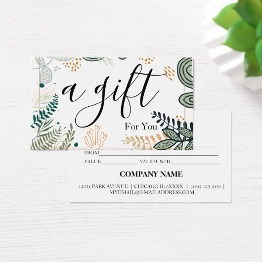 シンプルモダン商品券 (デスク)