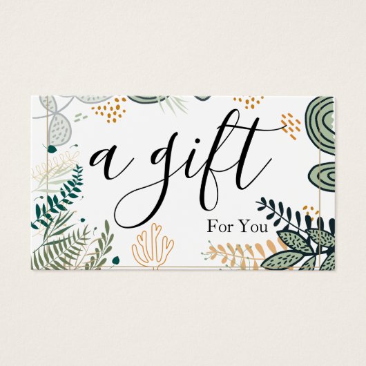 シンプルモダン商品券 (正面)