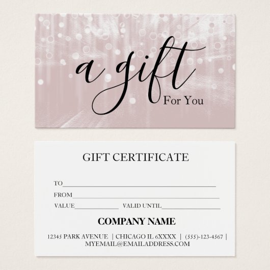 シンプルモダン商品券 (正面&裏面)