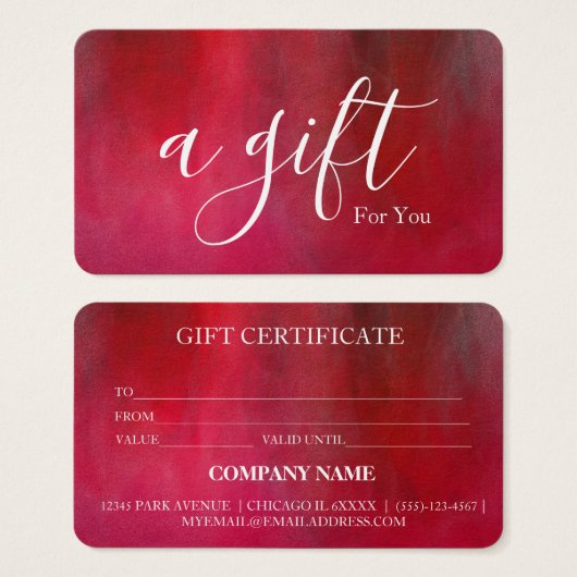 シンプルモダン商品券 (正面&裏面)