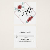 シンプルモダン商品券 (正面&裏面)