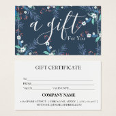 シンプルモダン商品券 (正面&裏面)