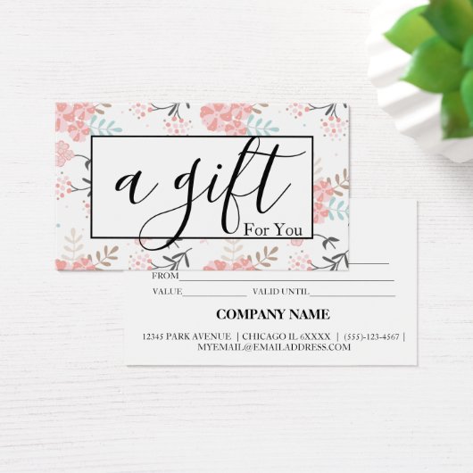 シンプルモダン商品券 (デスク)