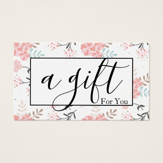 シンプルモダン商品券 (正面)