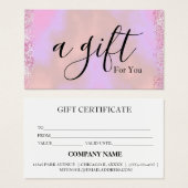 シンプルモダン商品券 (正面&裏面)