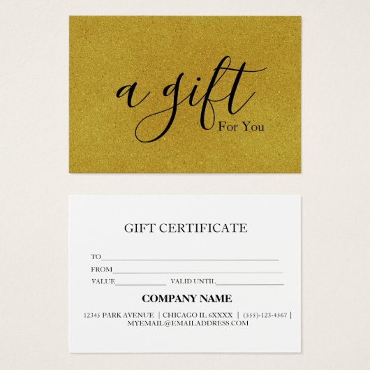 シンプルモダン商品券 (正面&裏面)