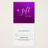 シンプルモダン商品券 (正面&裏面)