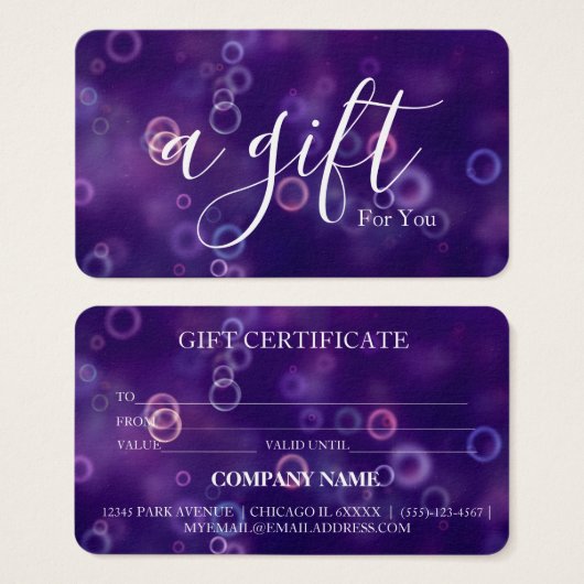 シンプルモダン商品券 (正面&裏面)