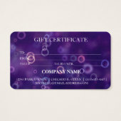 シンプルモダン商品券 (裏面)