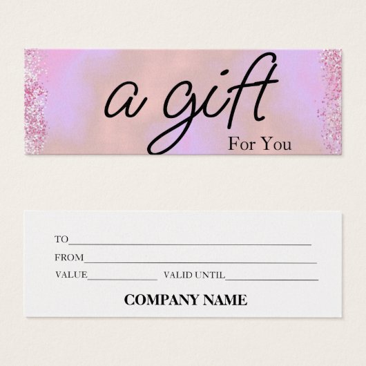 シンプルモダン商品券 (正面&裏面)