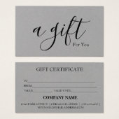 シンプルモダン商品券 (正面&裏面)