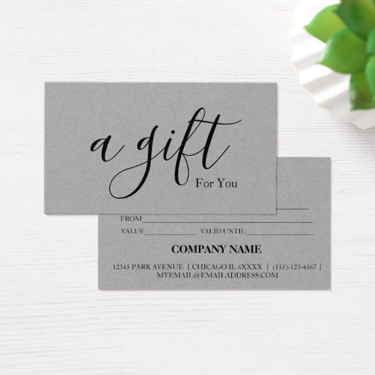 シンプルモダン商品券 (デスク)