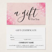 シンプルモダン商品券 (正面&裏面)